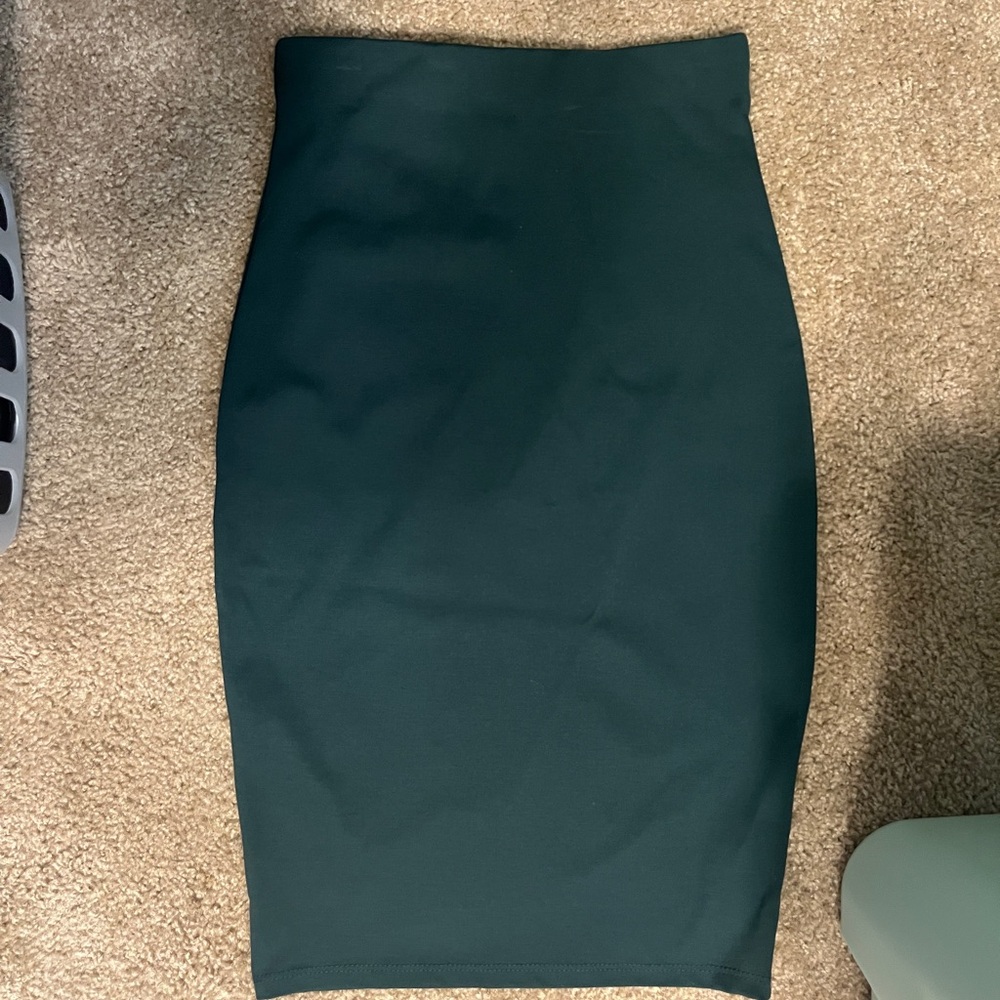 Dark Green Pencil Skirt